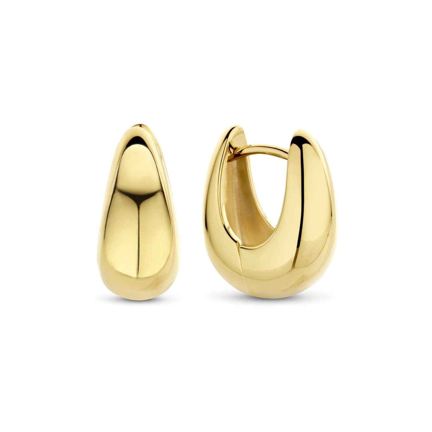 Bibbiena Poppi Casentino 925 sterling silver gold plated hoop earrings - Parte di Me