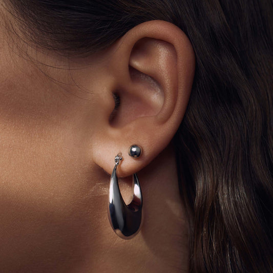 Bibbiena Poppi Casentino 925 sterling silver hoop earrings - Parte di Me