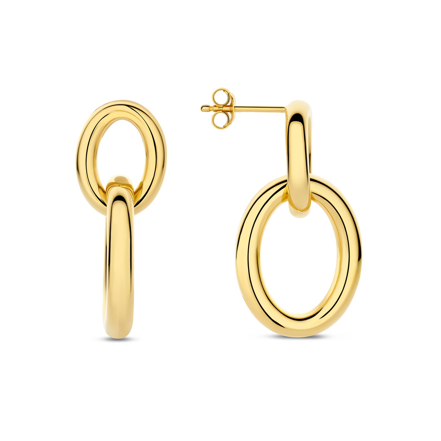 Bibbiena Poppi Adriane 925 sterling silver gold plated drop earrings - Parte di Me