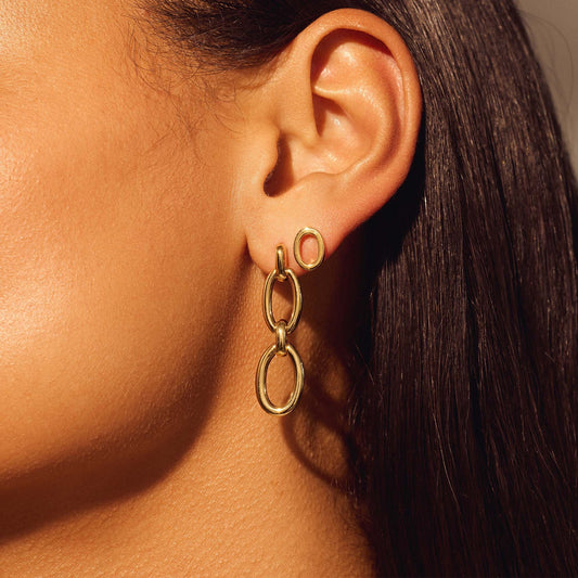 Sorprendimi 925 sterling silver gold plated earrings set - Parte di Me