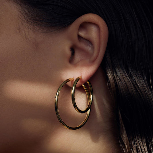 Sorprendimi 925 sterling silver gold plated earrings set - Parte di Me