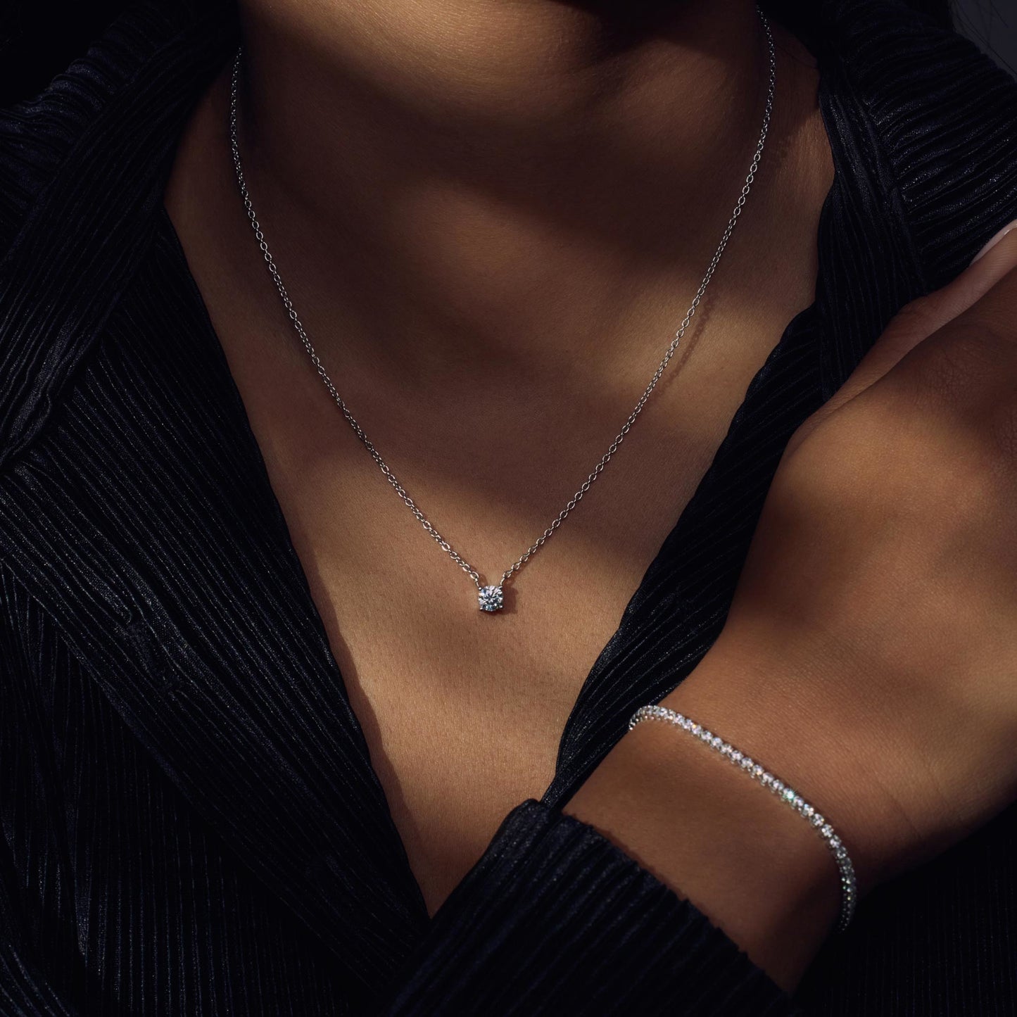 Ponte Vecchio Sofia 925 sterling silver necklace with zirconia stone - Parte di Me