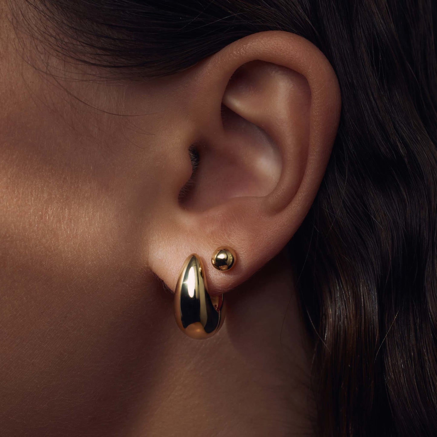 Sorprendimi 925 sterling silver gold plated earrings set - Parte di Me