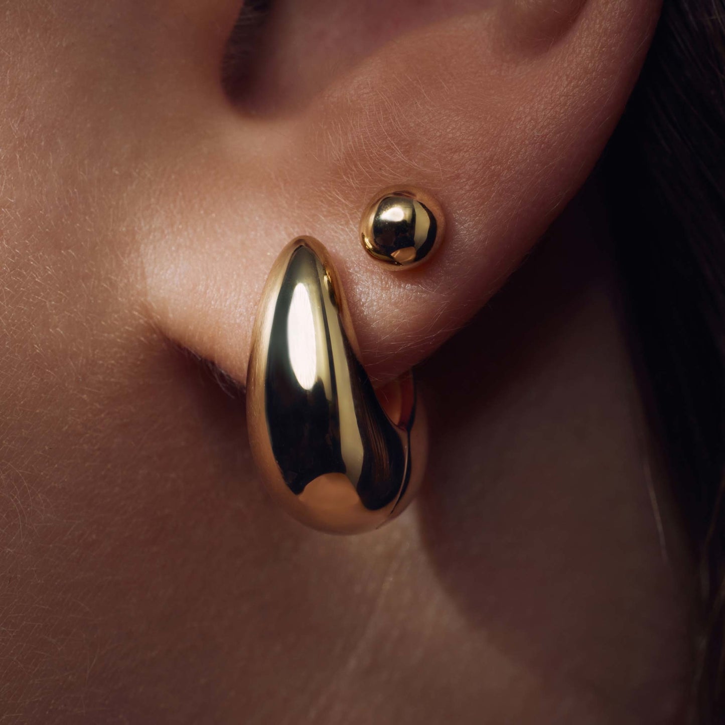 Sorprendimi 925 sterling silver gold plated earrings set - Parte di Me