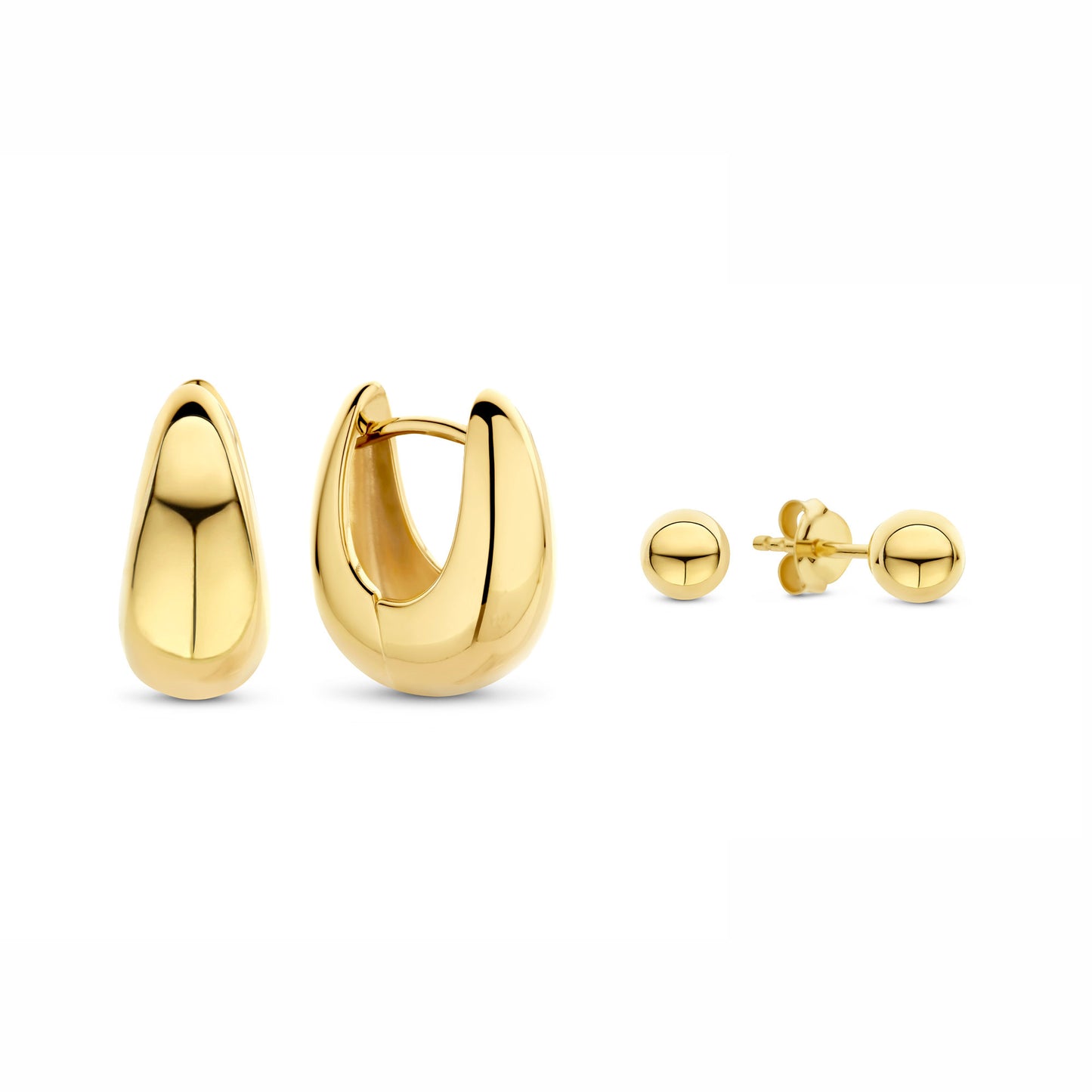 Sorprendimi 925 sterling silver gold plated earrings set - Parte di Me