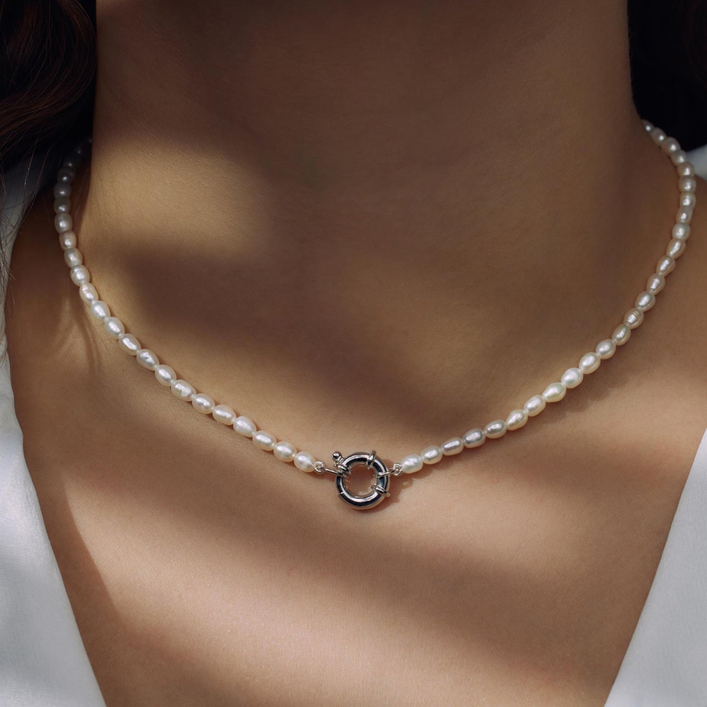 Sorprendimi 925 sterling silver necklace and bracelet gift set with freshwater pearls - Parte di Me