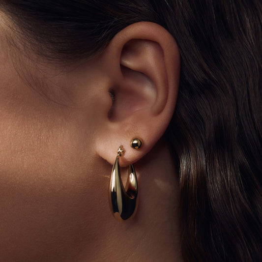 Sorprendimi 925 sterling silver gold plated earrings set - Parte di Me