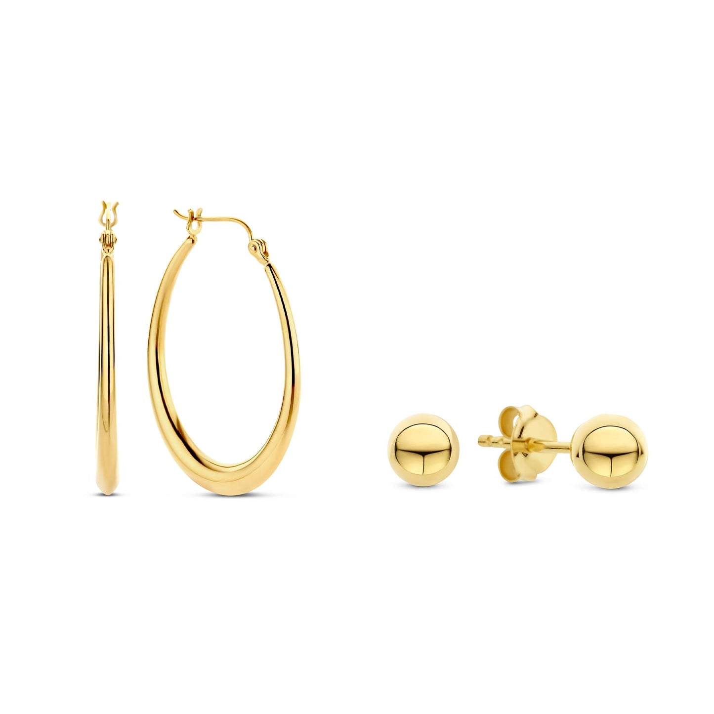 Sorprendimi 925 sterling silver gold plated earrings set - Parte di Me