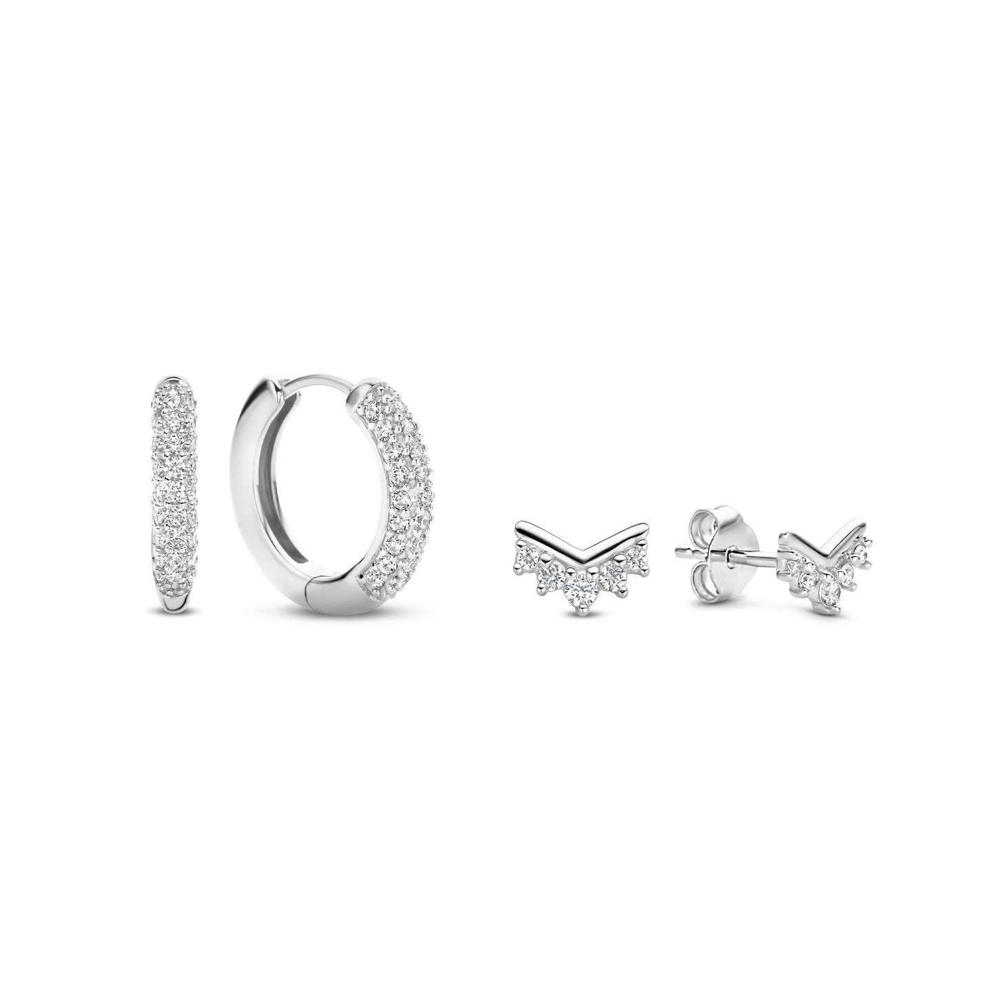 Sorprendimi 925 sterling silver earrings set with zirconia stones - Parte di Me