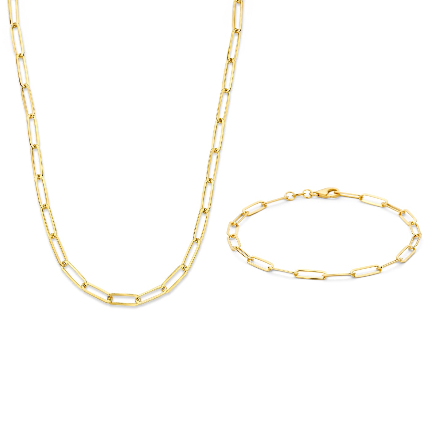 Sorprendimi 925 sterling silver gold plated necklace and bracelet giftset - Parte di Me
