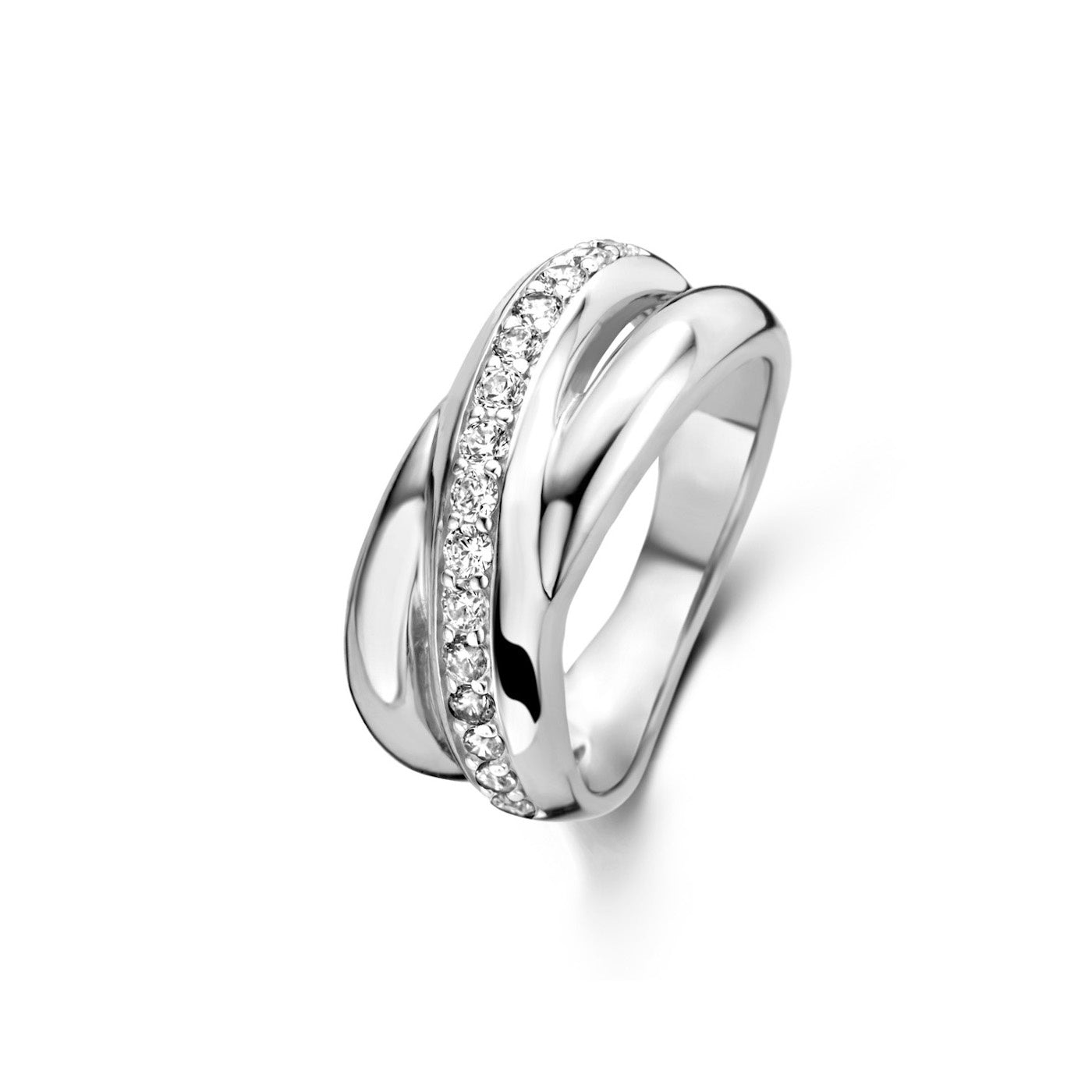Ponte Vecchio Vasariano 925 sterling silver ring with zirconia stones - Parte di Me