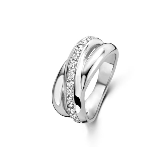 Ponte Vecchio Vasariano 925 sterling silver ring with zirconia stones - Parte di Me