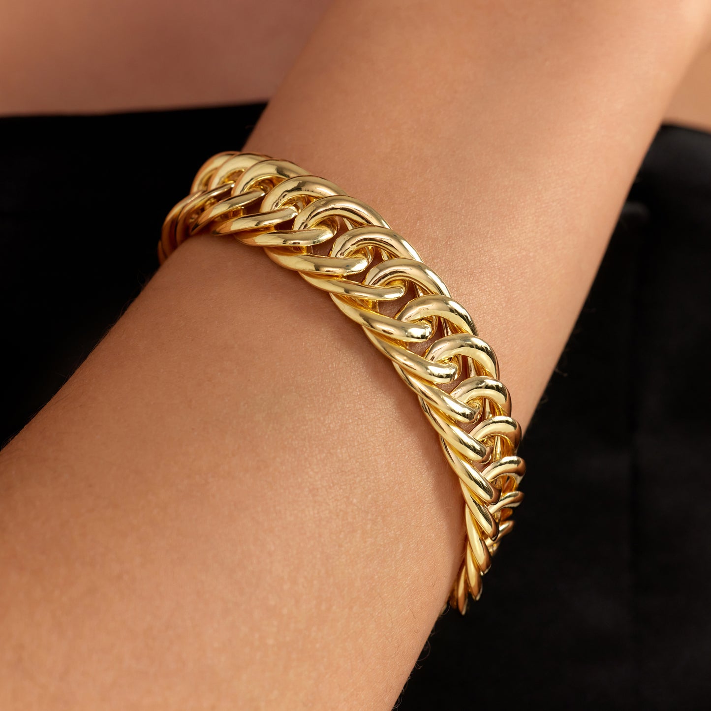 Bibbiena Poppi Viva 925 sterling silver gold plated link bracelet - Parte di Me