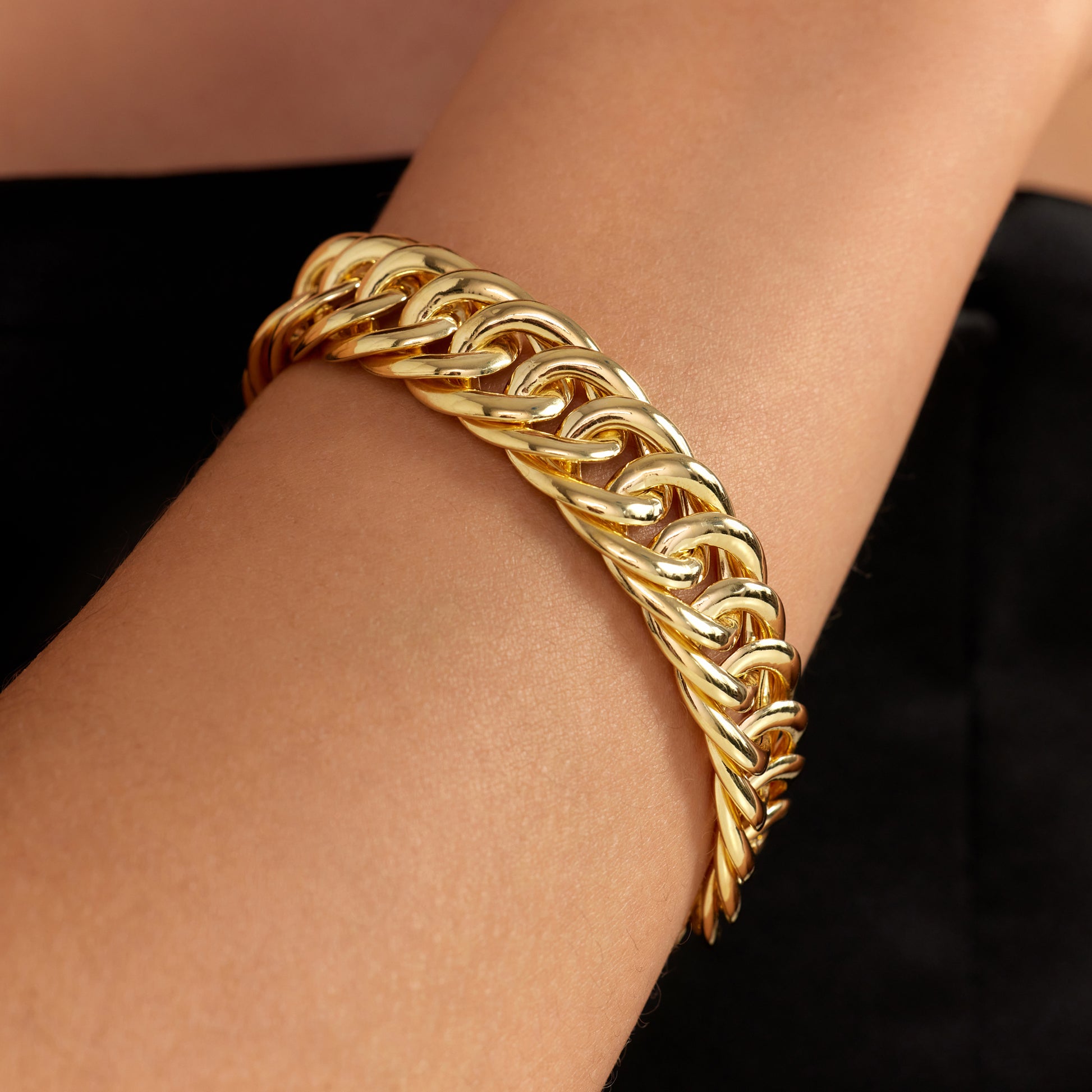 Bibbiena Poppi Viva 925 sterling silver gold plated link bracelet - Parte di Me