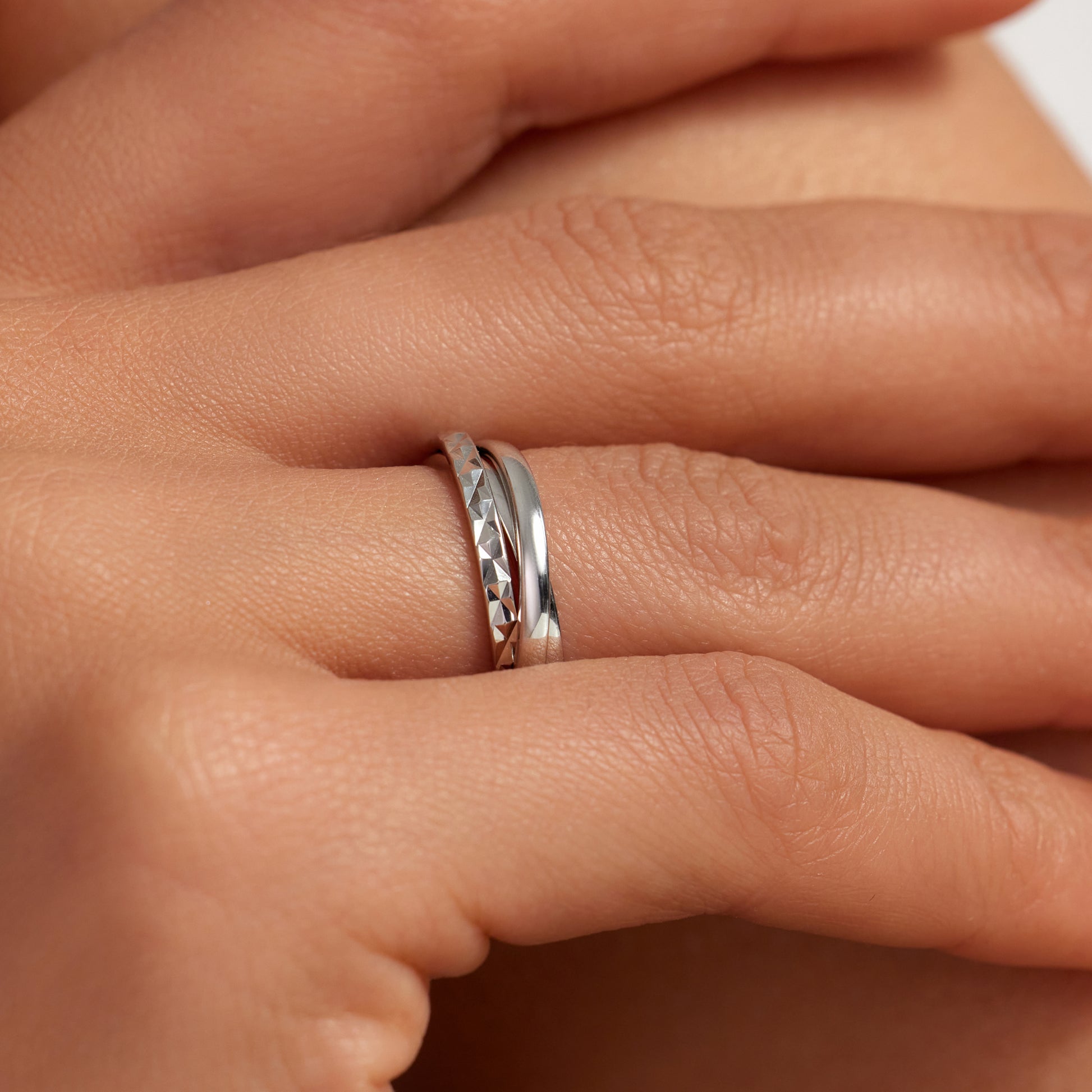 Ponte Vecchio Lucilla 925 sterling silver ring with diamond cut - Parte di Me
