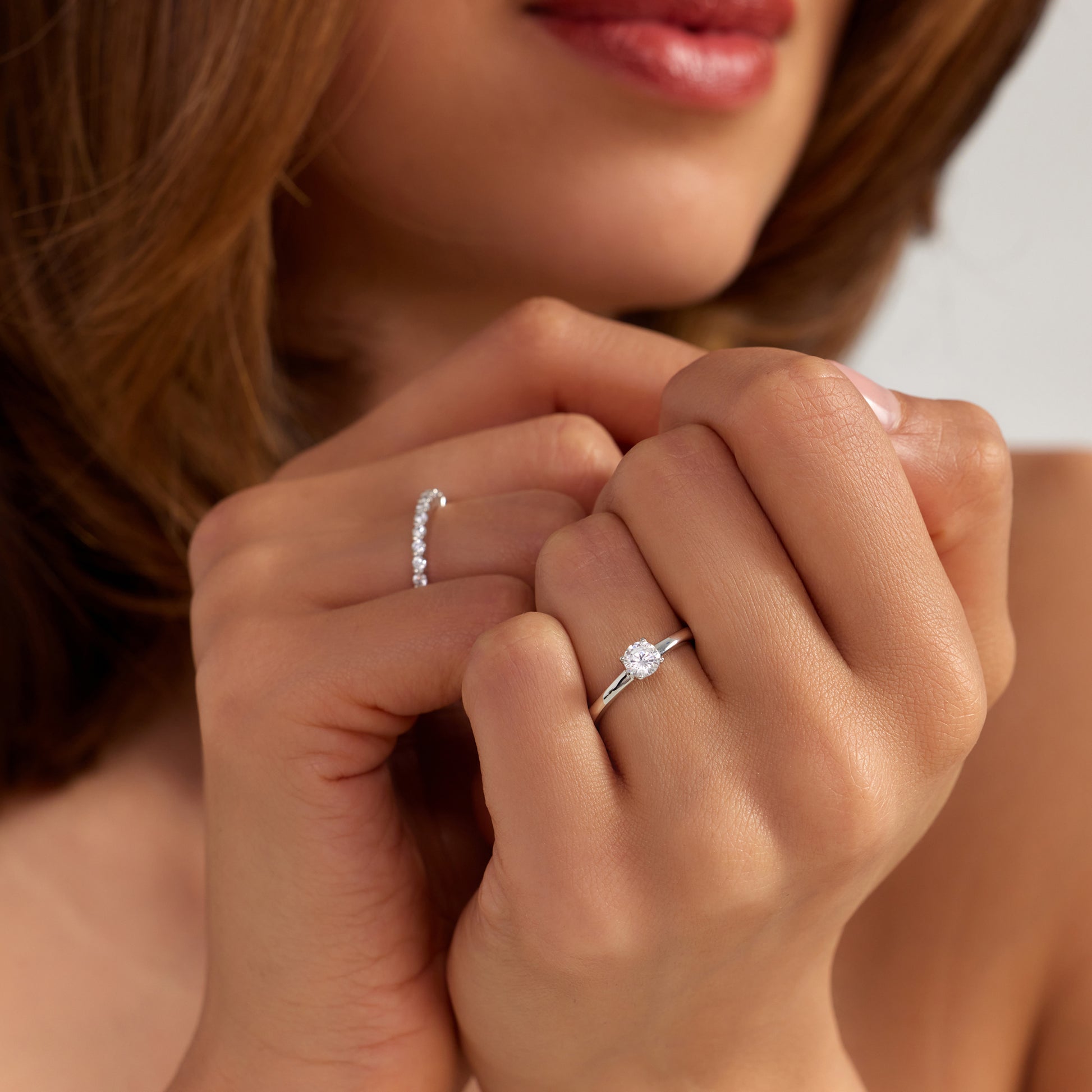 Ponte Vecchio Sofia 925 sterling silver ring with zirconia stone - Parte di Me