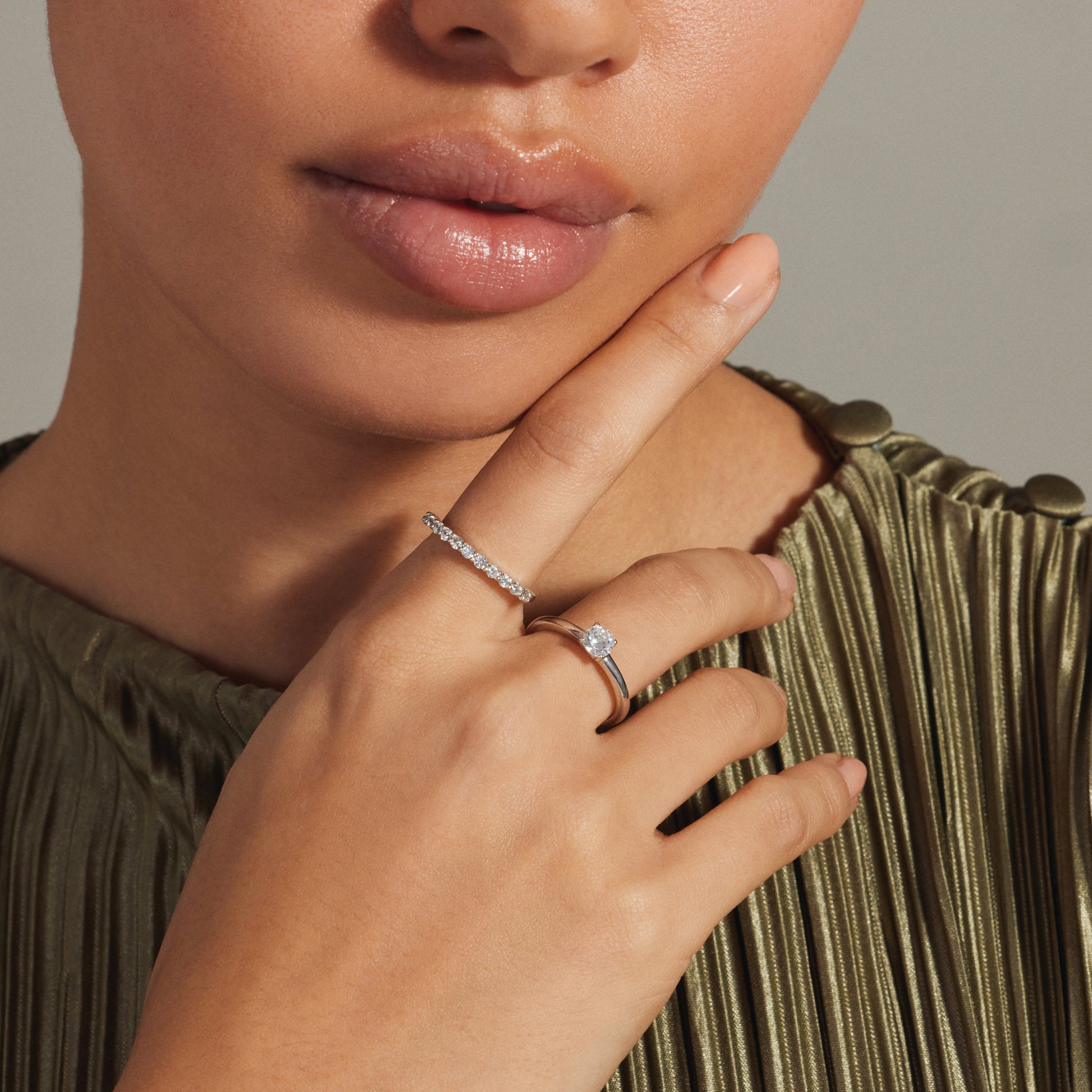 Ponte Vecchio Sofia 925 sterling silver ring with zirconia stone - Parte di Me