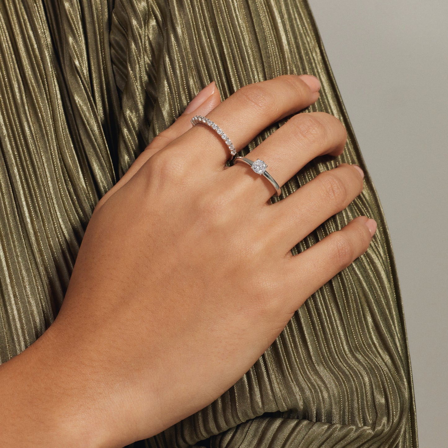 Ponte Vecchio Sofia 925 sterling silver ring with zirconia stone - Parte di Me