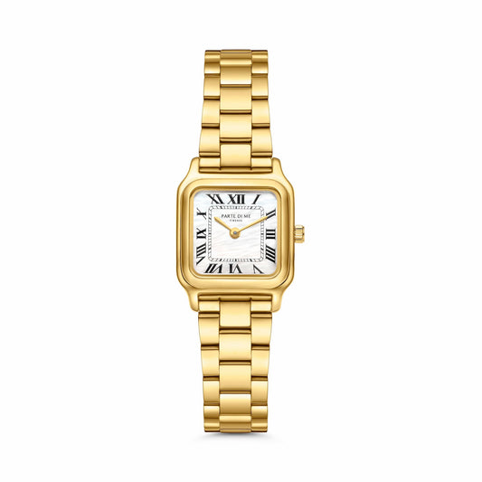 Orologio rectangular ladies watch gold coloured and white - Parte di Me