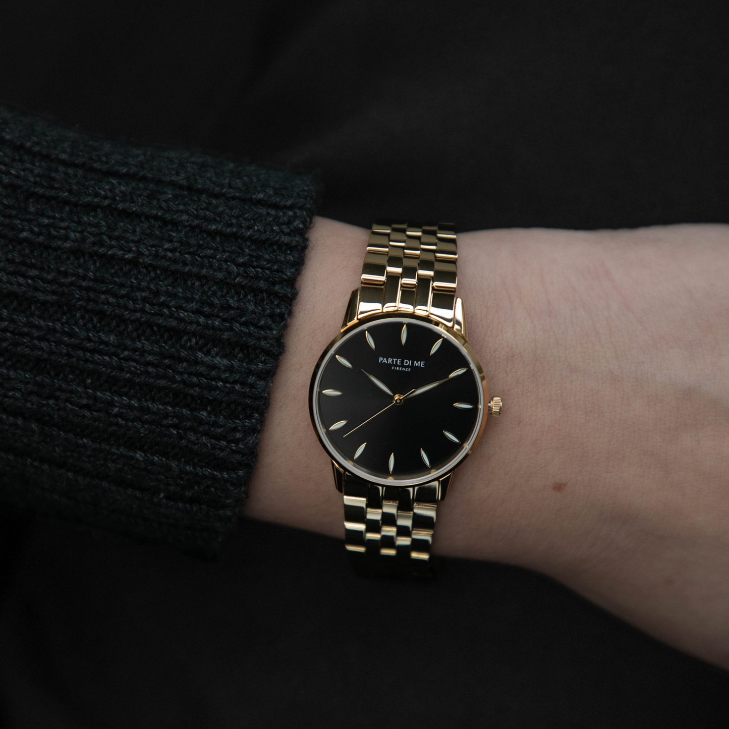 Orologio round ladies watch gold coloured and black - Parte di Me