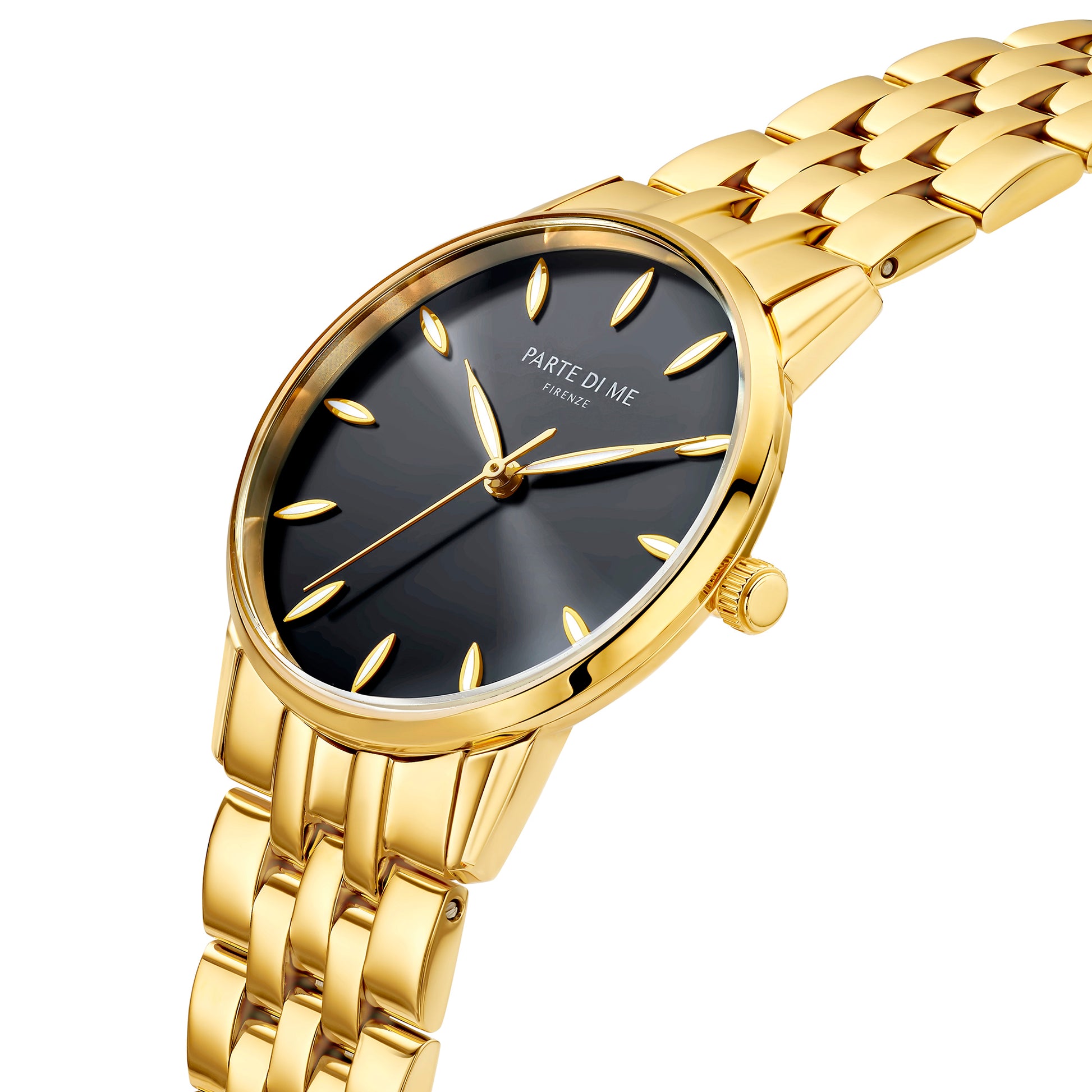 Orologio round ladies watch gold coloured and black - Parte di Me