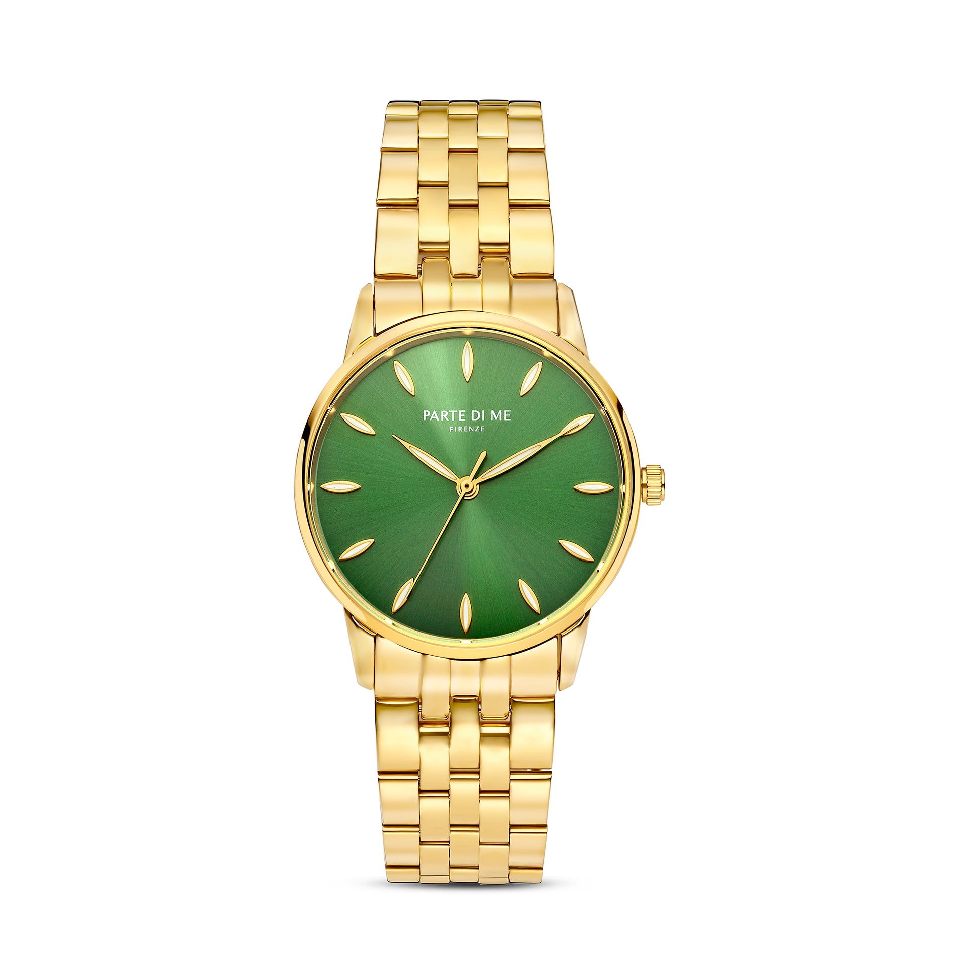 Orologio round ladies watch gold coloured and green - Parte di Me