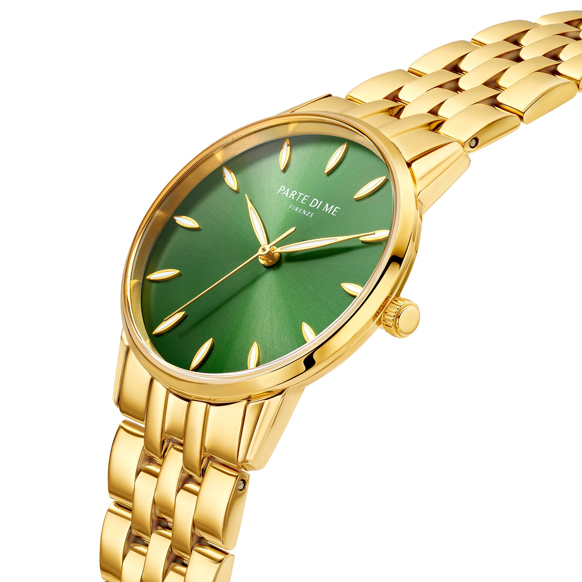 Orologio round ladies watch gold coloured and green - Parte di Me