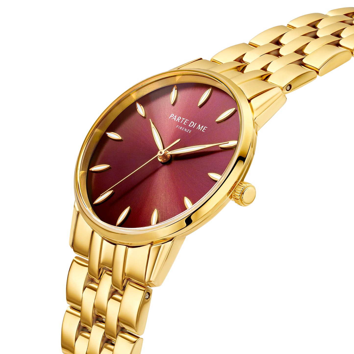 Orologio round ladies watch gold coloured and dark brown - Parte di Me