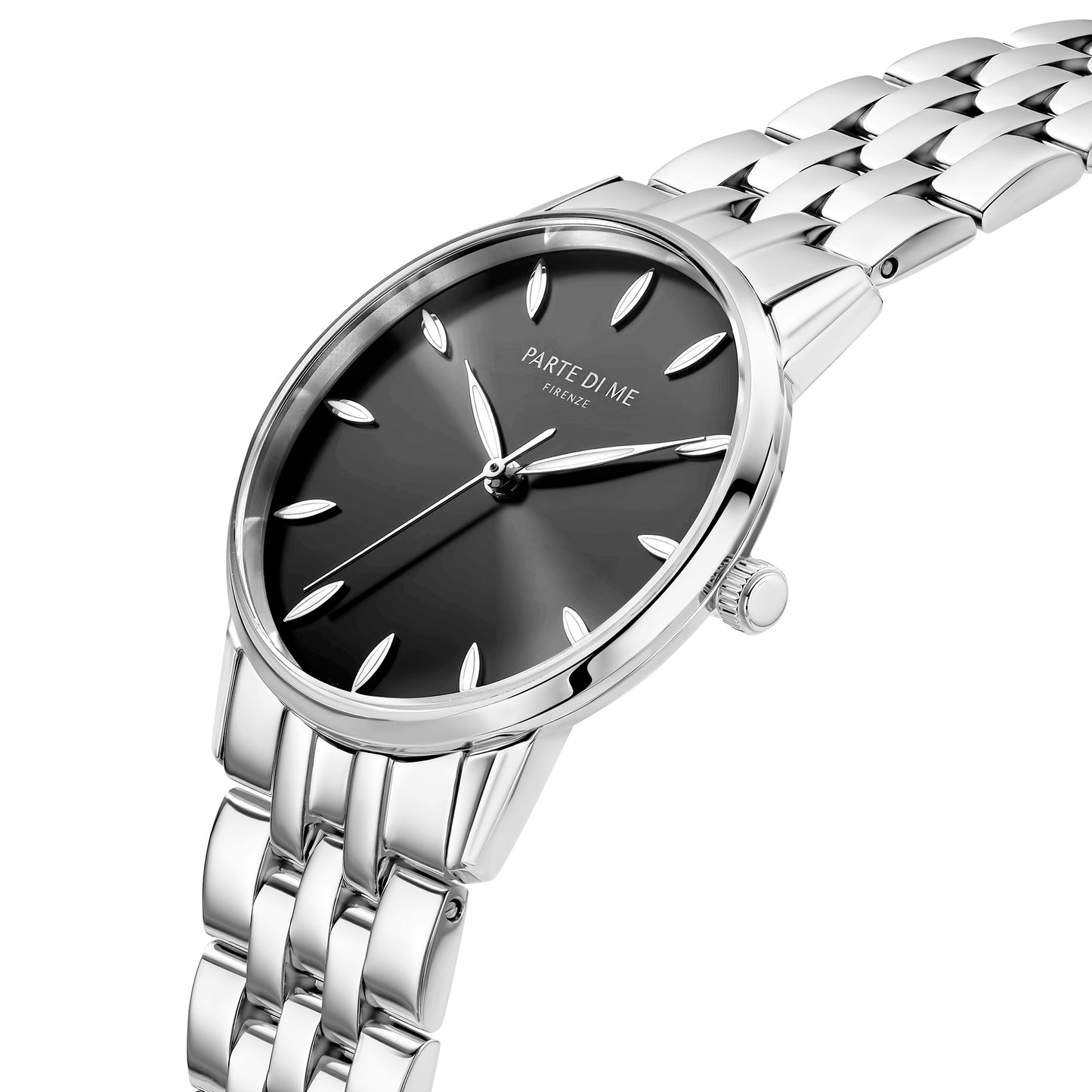 Orologio round ladies watch silver coloured and black - Parte di Me