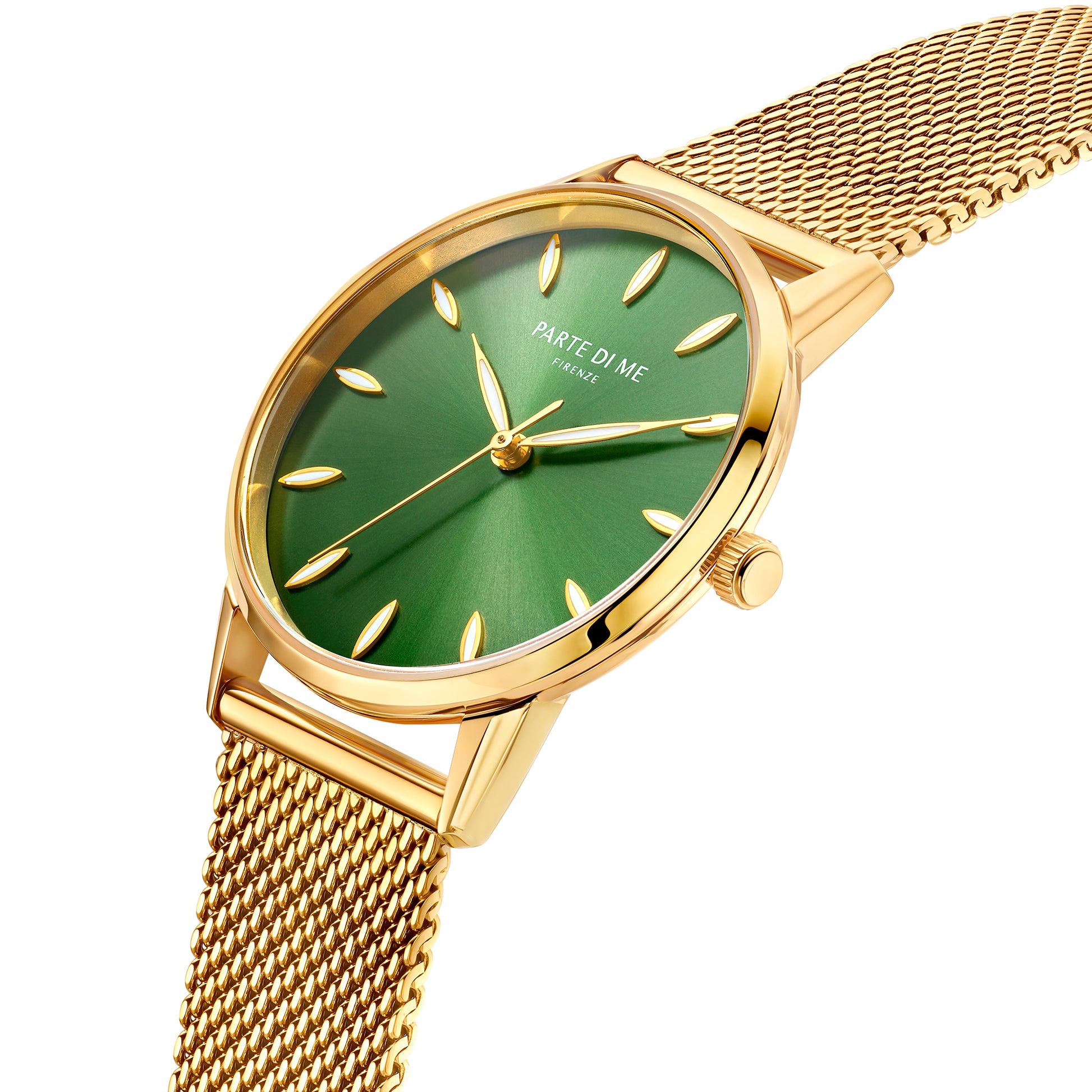 Orologio round ladies watch gold coloured and green - Parte di Me
