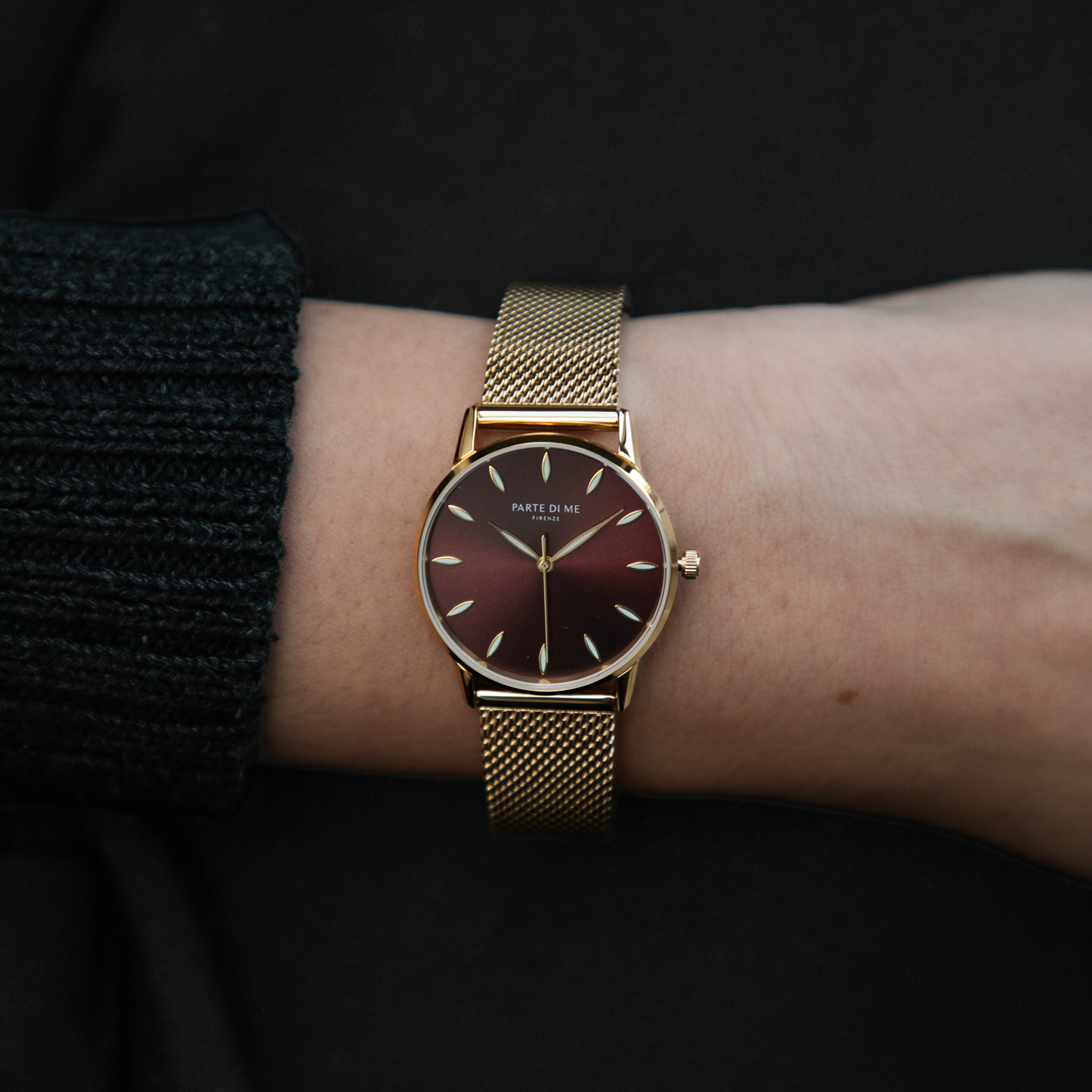 Orologio round ladies watch gold coloured and dark brown - Parte di Me