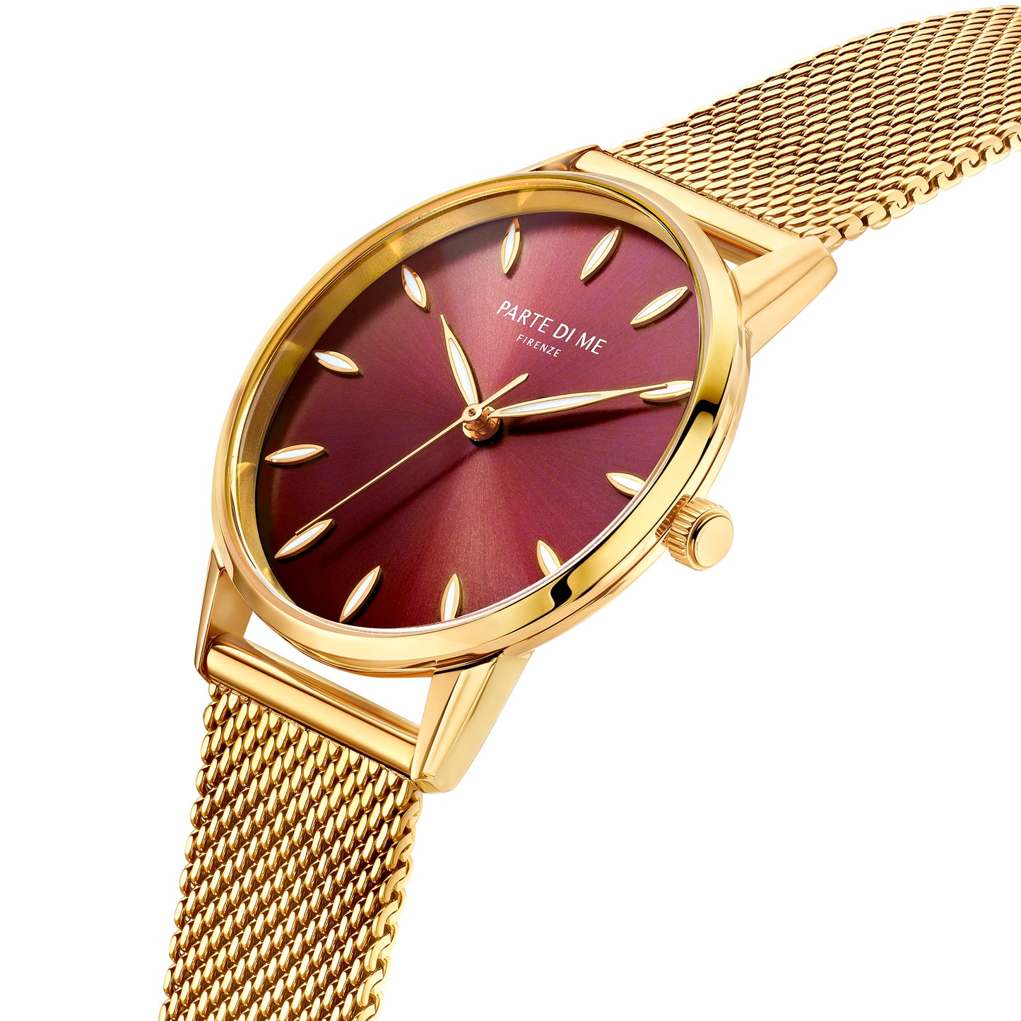 Orologio round ladies watch gold coloured and dark brown - Parte di Me