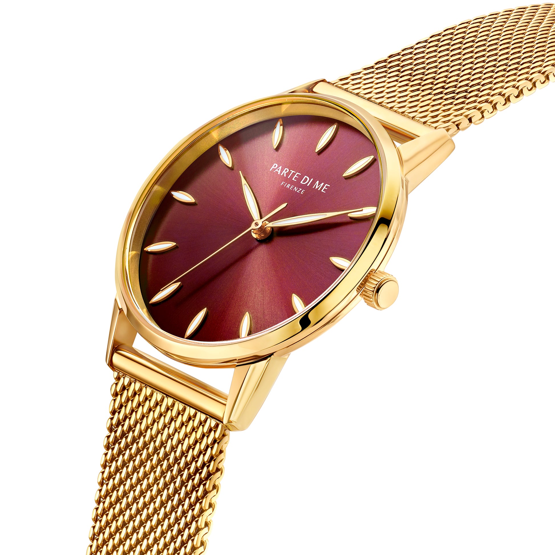 Orologio round ladies watch gold coloured and dark brown - Parte di Me