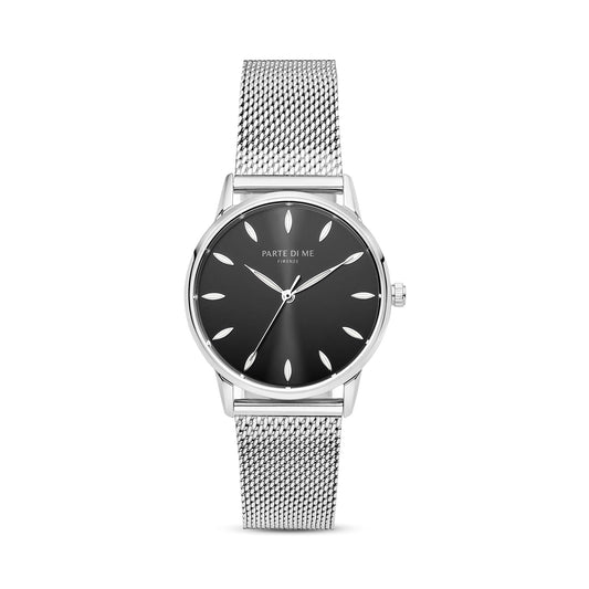 Orologio round ladies watch silver coloured and black - Parte di Me