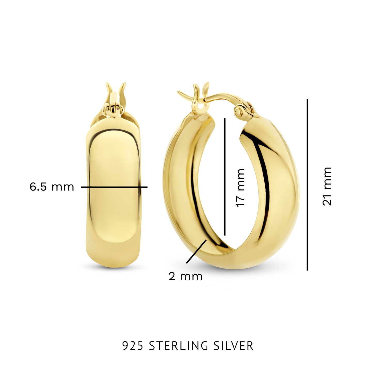 Sorprendimi 925 sterling silver gold plated earrings set - Parte di Me