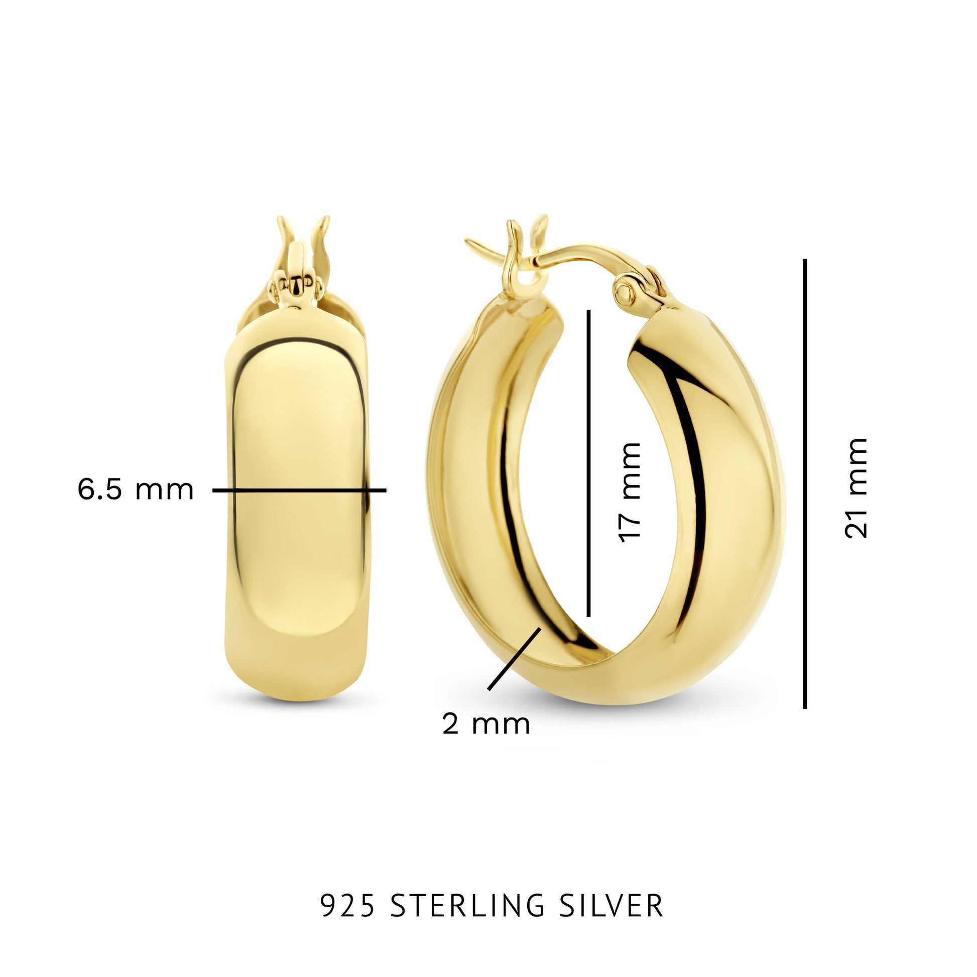 Sorprendimi 925 sterling silver gold plated earrings set - Parte di Me