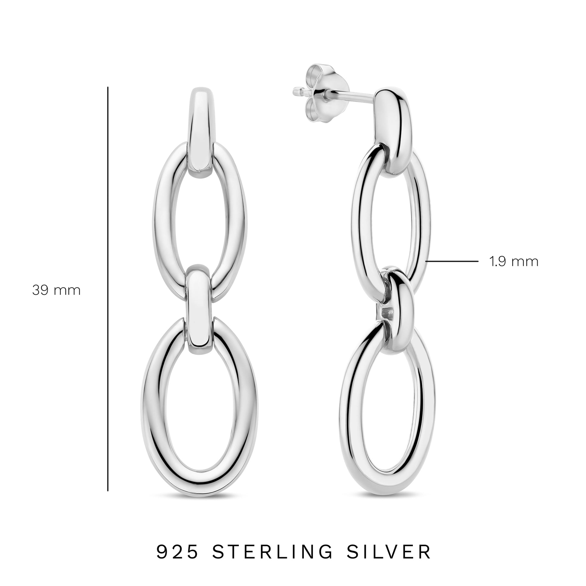 Bibbiena Poppi Clara 925 sterling silver drop earrings - Parte di Me