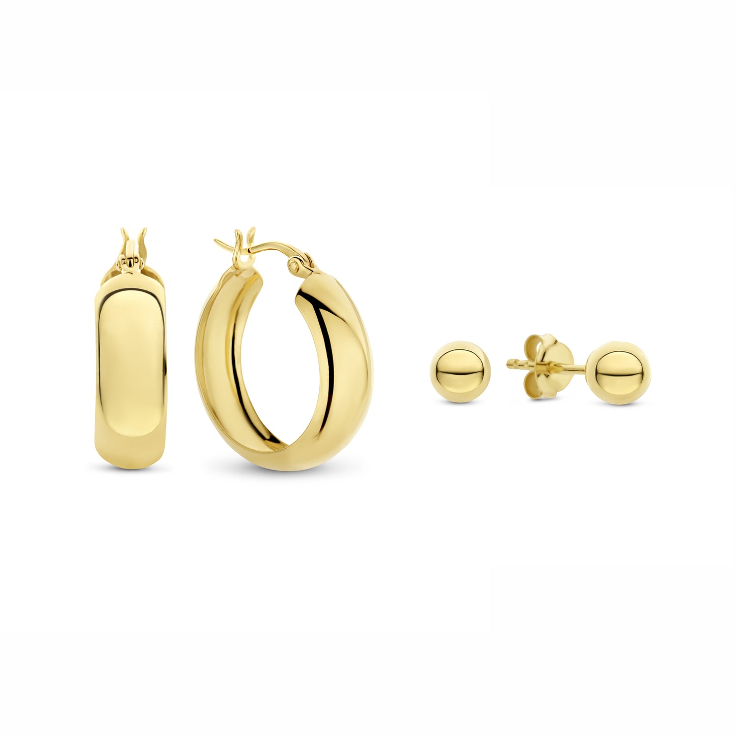 Sorprendimi 925 sterling silver gold plated earrings set - Parte di Me