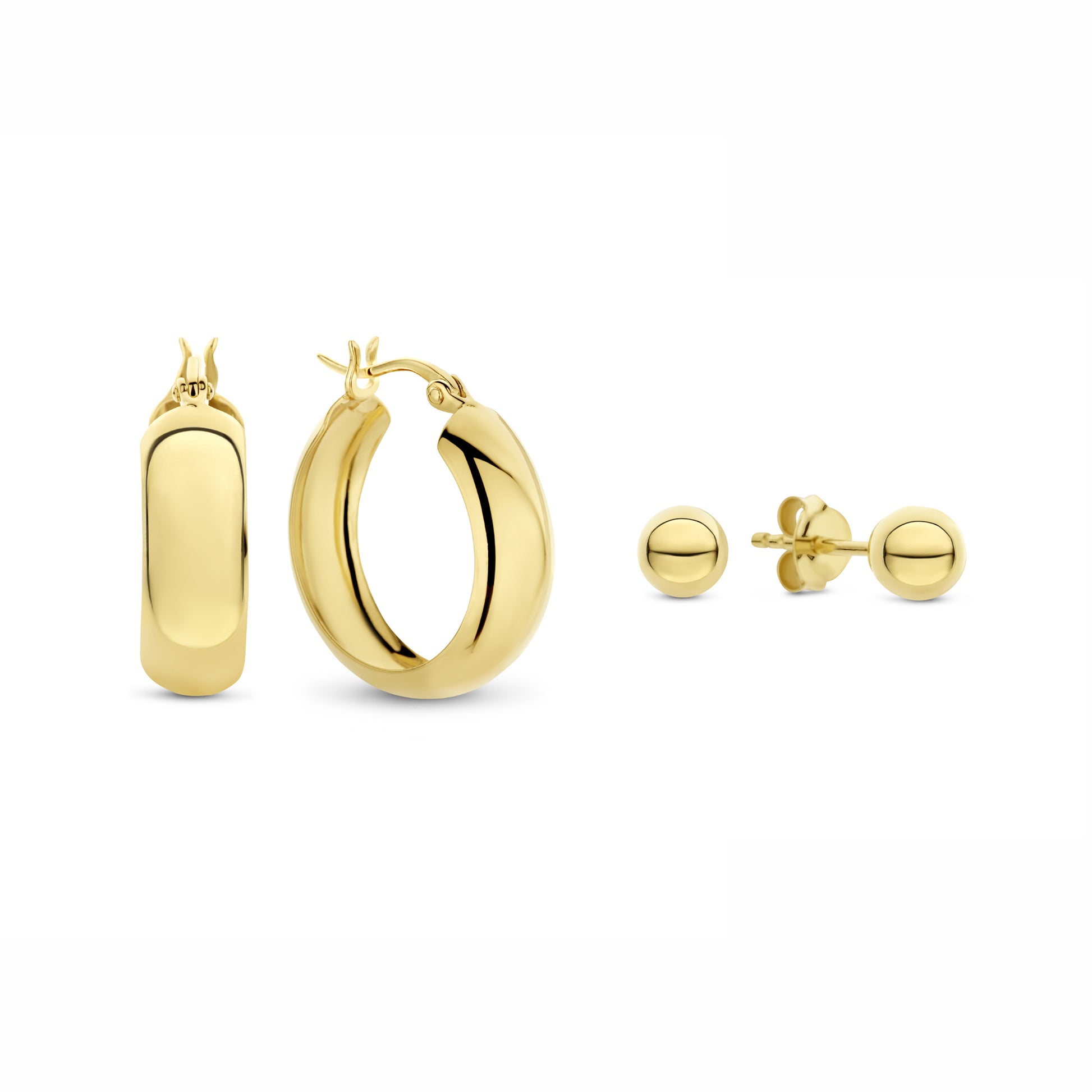 Sorprendimi 925 sterling silver gold plated earrings set - Parte di Me