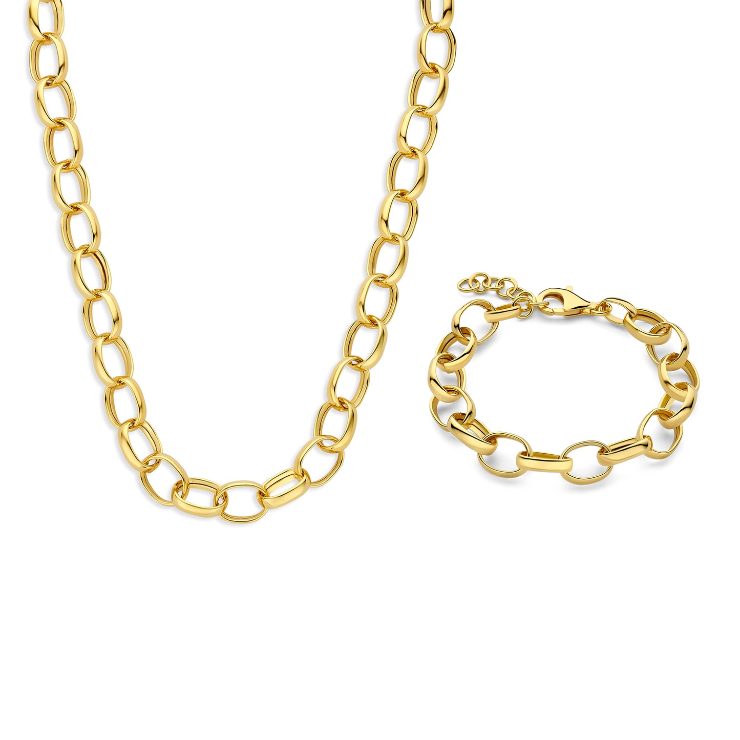 Sorprendimi 925 sterling silver gold plated necklace and bracelet giftset - Parte di Me