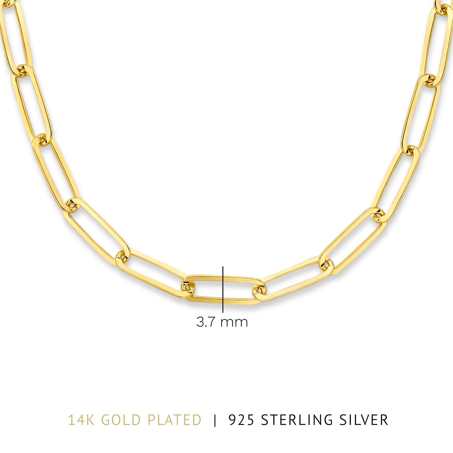 Bibbiena Poppi Felice 925 sterling silver gold plated link necklace - Parte di Me