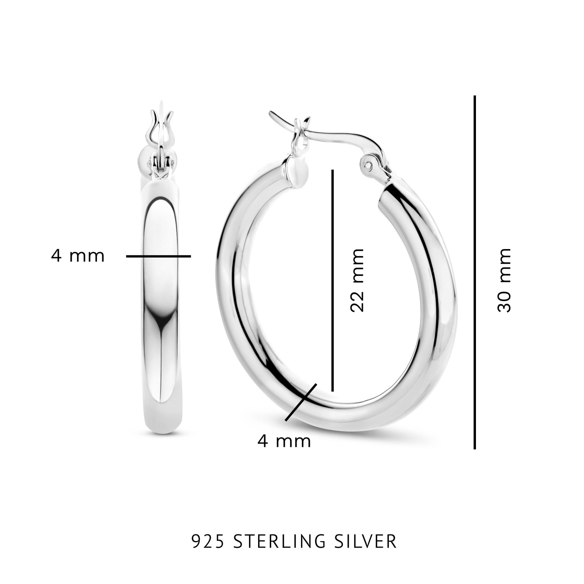 Bibbiena Poppi Casentino 925 sterling silver hoop earrings - Parte di Me