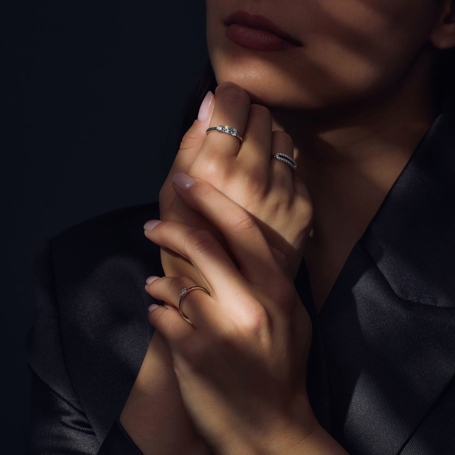 Ponte Vecchio Cartolina 925 sterling silver ring with zirconia stones - Parte di Me