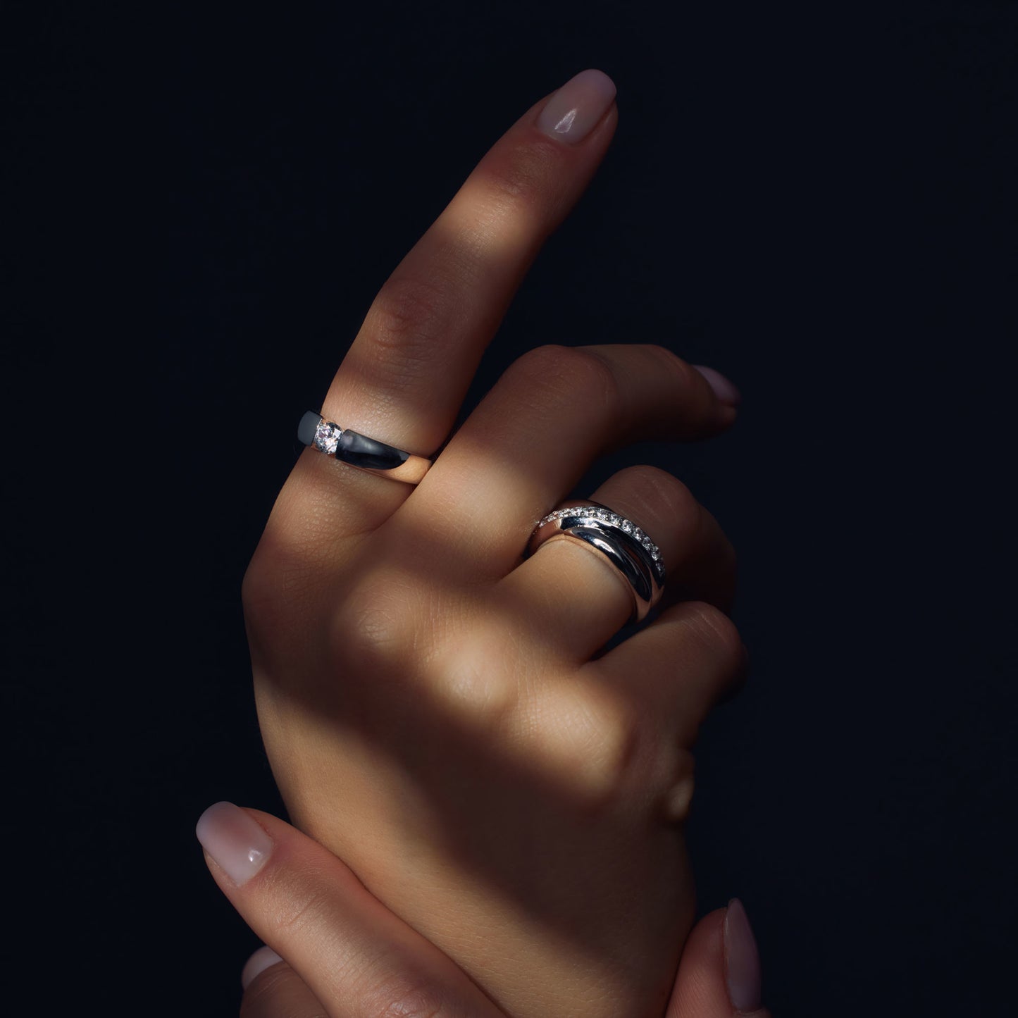 Ponte Vecchio Vasariano 925 sterling silver ring with zirconia stones - Parte di Me