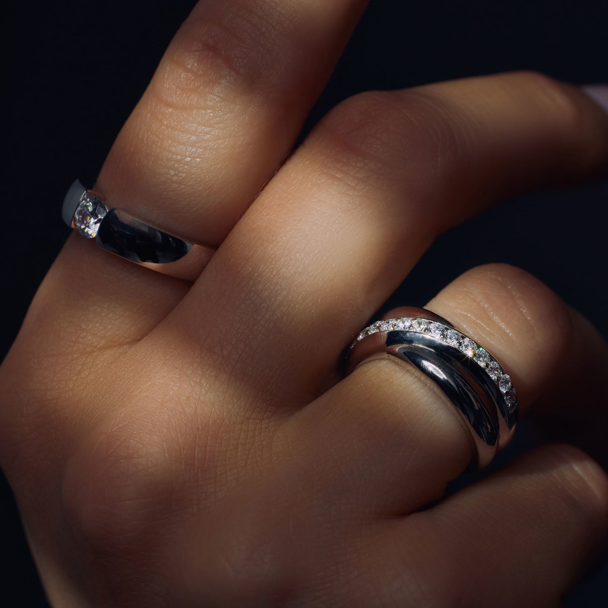 Ponte Vecchio Vasariano 925 sterling silver ring with zirconia stones - Parte di Me