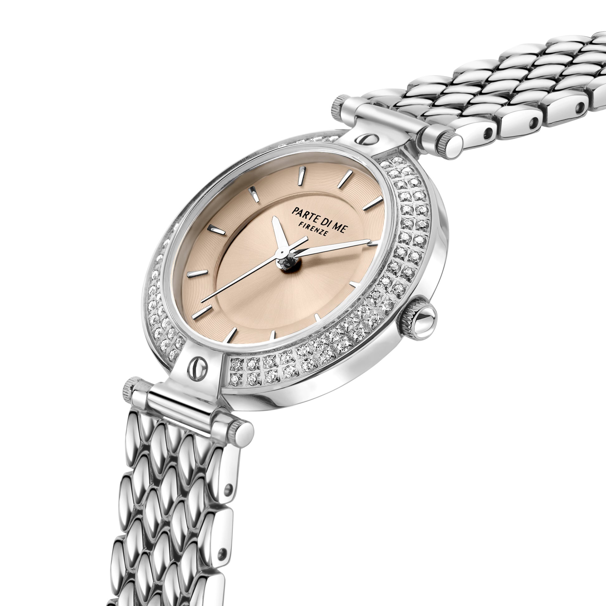 Orologio round ladies watch silver coloured and taupe - Parte di Me