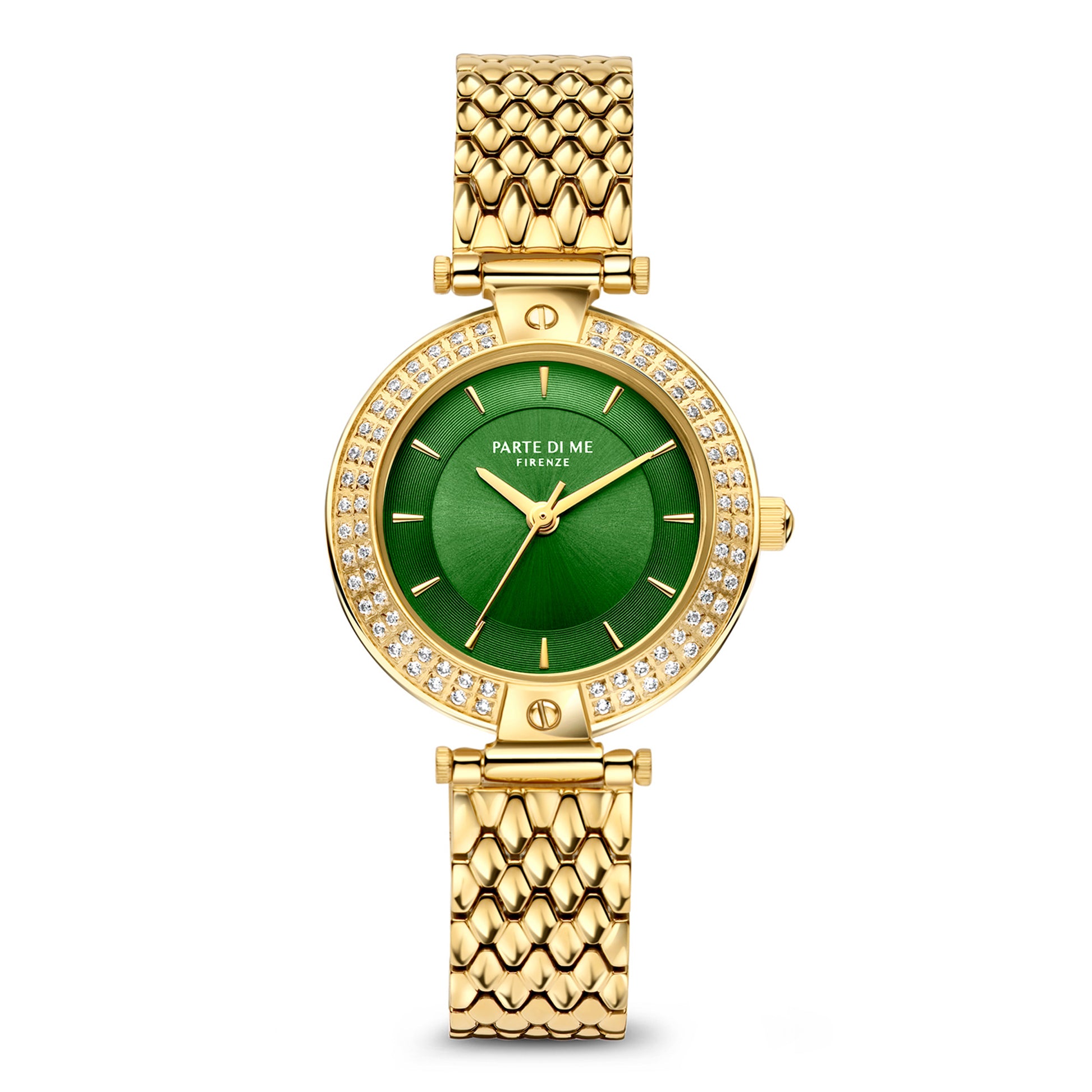 Orologio round ladies watch gold coloured and green - Parte di Me