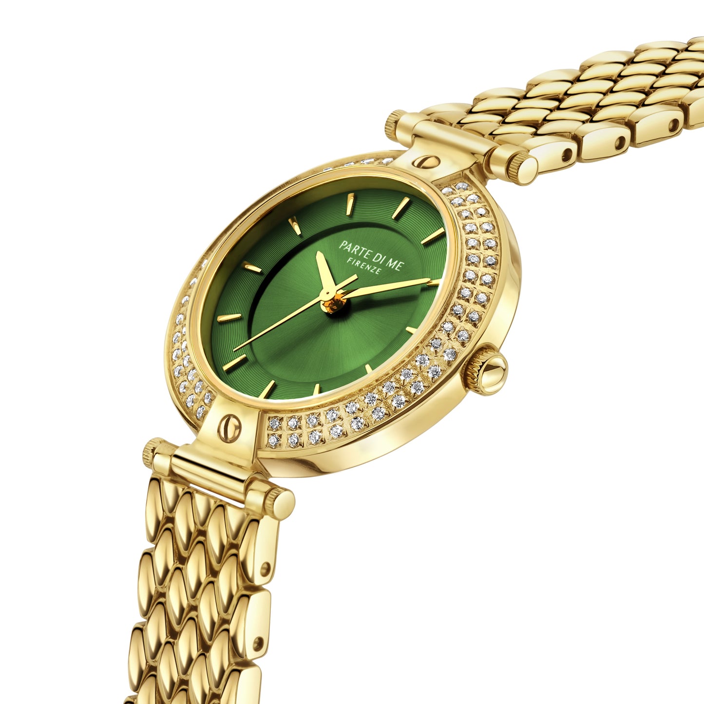 Orologio round ladies watch gold coloured and green - Parte di Me