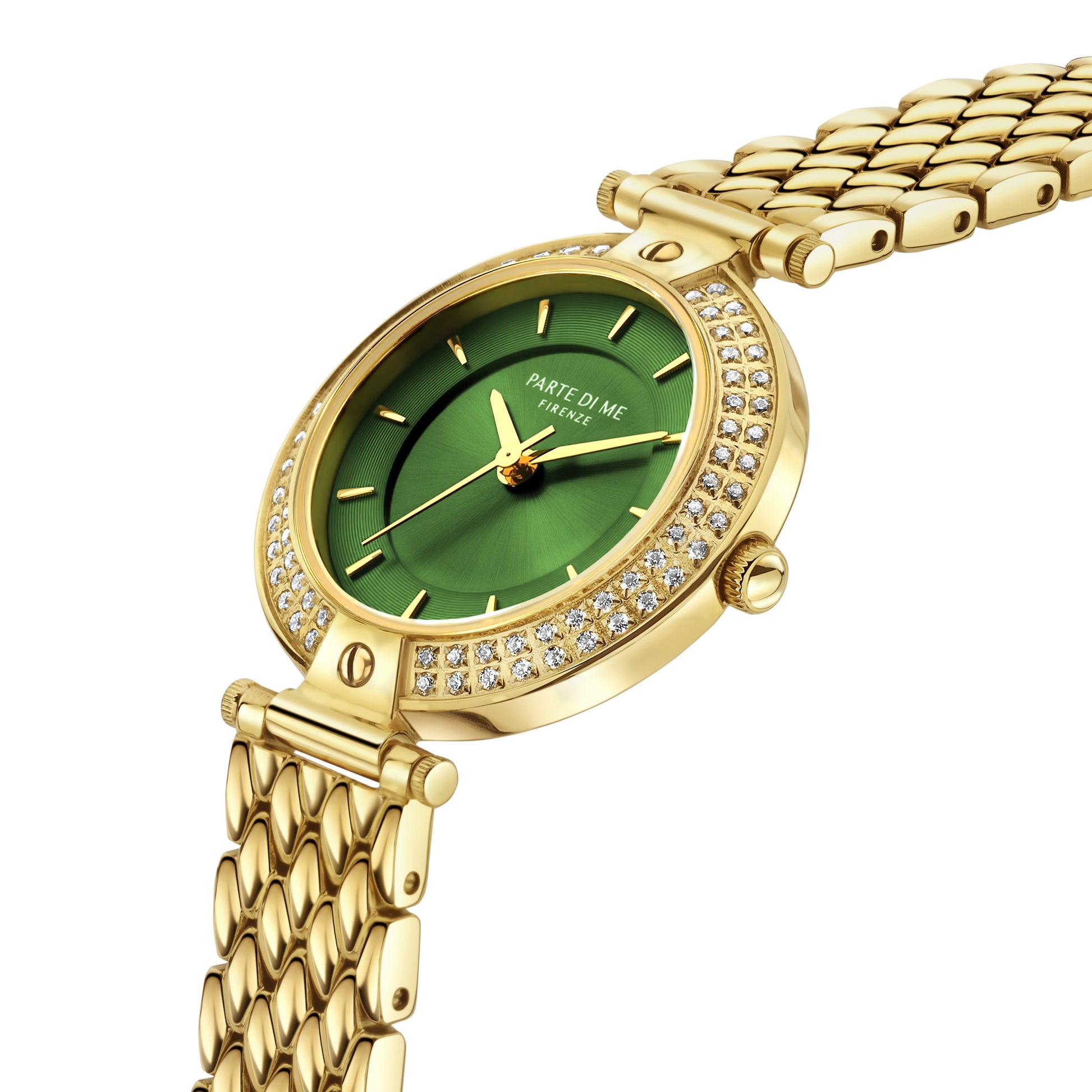 Orologio round ladies watch gold coloured and green - Parte di Me