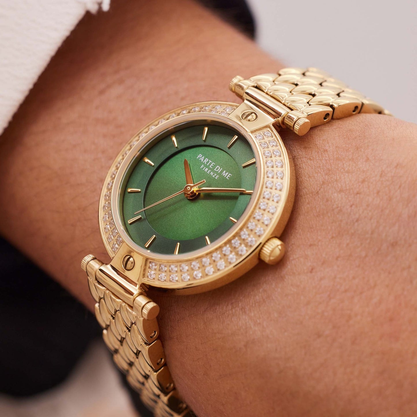 Orologio round ladies watch gold coloured and green - Parte di Me